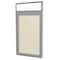Ghent Enclosed Bulletin Board, 1 Door, Vinyl, Hdlnr Frame, 3 ft H x 2 ft W, Ivory PAVX2-185 - alternate 1